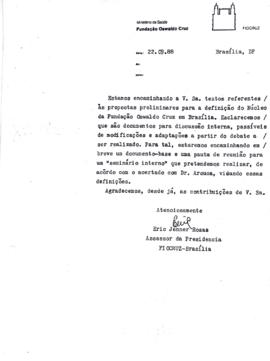 Propostas preliminares para definição do Núcleo da Fiocruz em Brasília