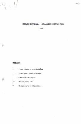 Metas do Núcleo editorial da COC para 1991