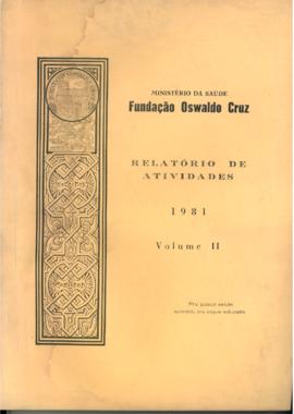 Relatório de atividades 1981 (Volume 2)