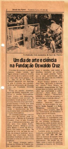 O Globo, Jornal do Brasil, O Dia e Última Hora - Reportagens sobre eventos de divulgação cientítf...