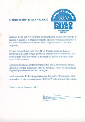 Campanha "Tempo de decisão - vote Paulo Buss"