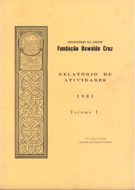 Relatório de atividades 1981 (volume 1)