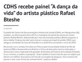 Matéria | CDHS recebe painel "A dança da vida", do artista plástico Rafael Bteshe