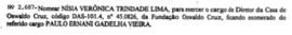 DOU - Nomeação Nísia Trindade direção COC 1998