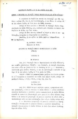 Decreto nº 59050 - Aprova o estatuto da Fundação Ensino Especializado de Saúde Pública