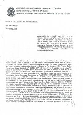 Livro nº4 GRPU-RJ - Contrato de cessão de uso