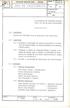 ato da presidência 0158