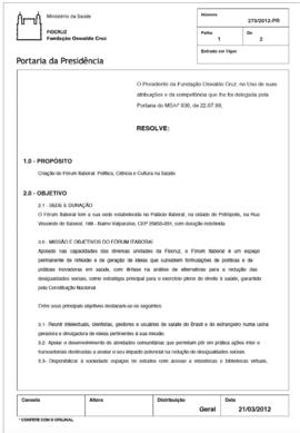 Portaria nº 273/2012-PR - Criação do Fórum Itaboraí